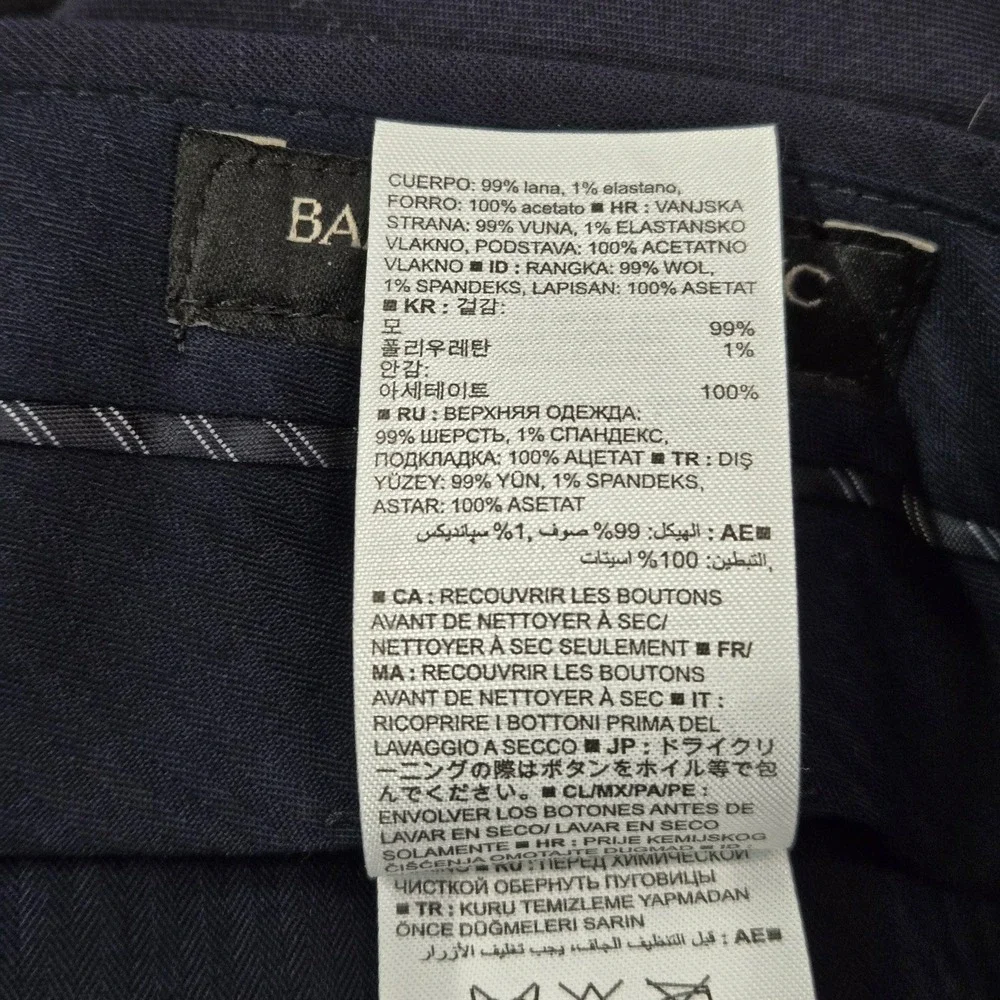Banana Republic Men Pants 32X32 Navy Marzotto Super 120 Wool Dress READ